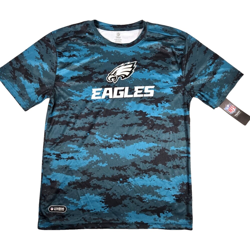 Youth NFL Philadelphia Eagles Camo Team Apparel T Shirt Sz Youth XL 18/20 New